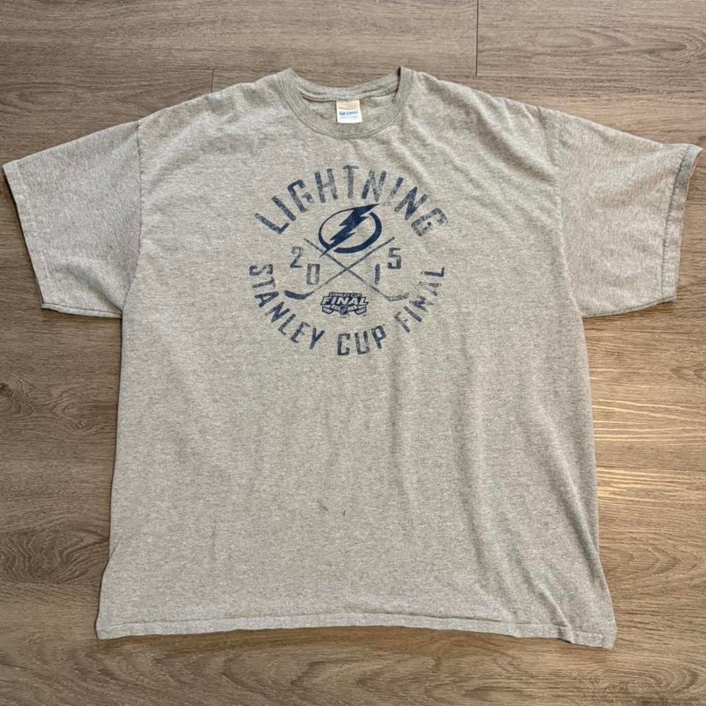2015 Tampa Bay Lightning Stanley Cup Final Shirt 2XL NHL Grey Heather